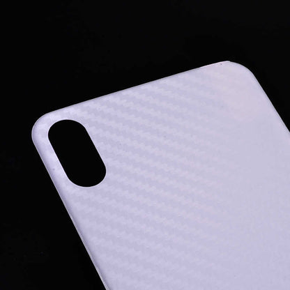 Apple iPhone XR 6.1 Zore Kavisli Arka Karbon Koruyucu Jelatin Beyaz