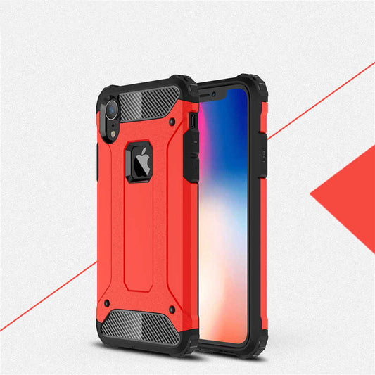 Apple iPhone XR 6.1 Kılıf Zore Crash Silikon Kapak Kırmızı