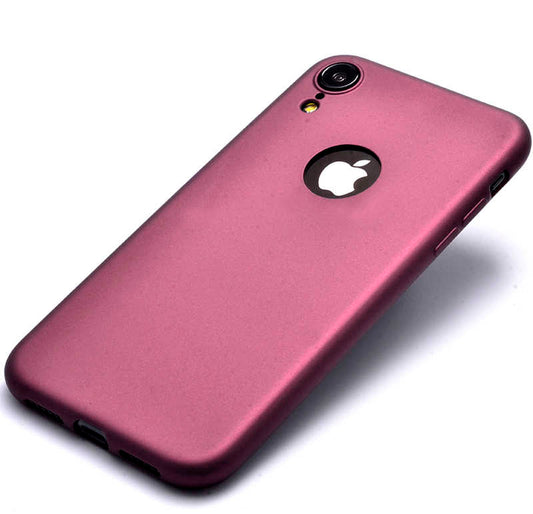 Apple iPhone XR 6.1 Kılıf Zore Premier Silikon Kapak Mürdüm