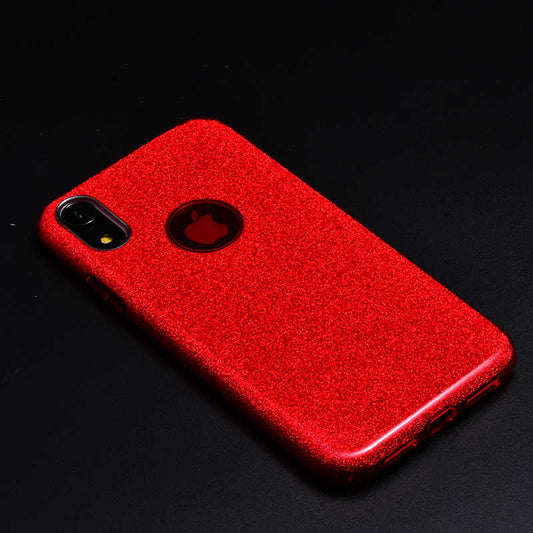 Apple iPhone XR 6.1 Kılıf Zore Shining Silikon Kırmızı