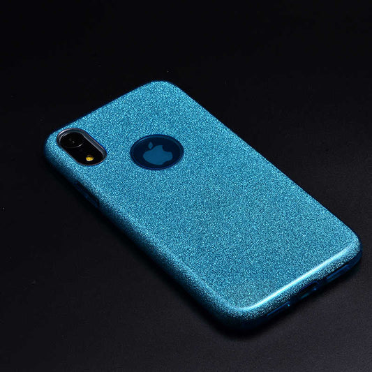 Apple iPhone XR 6.1 Kılıf Zore Shining Silikon Mavi