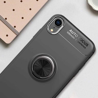 Apple iPhone XR 6.1 Kılıf Zore Ravel Silikon Kapak Siyah