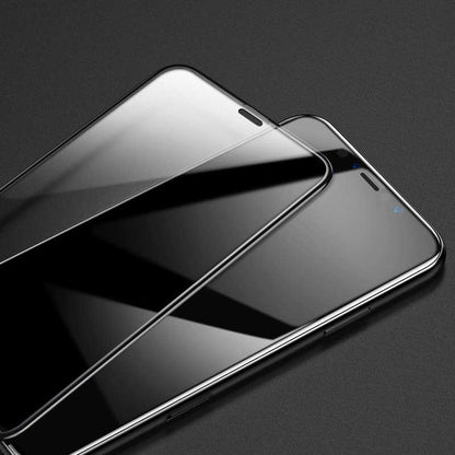 Apple iPhone XS Max 6.5 Zore Kenarları Kırılmaya Dayanıklı Cam Ekran Koruyucu Siyah