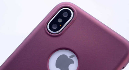 Apple iPhone XS Max 6.5 Kılıf Zore Premier Silikon Kapak Mürdüm