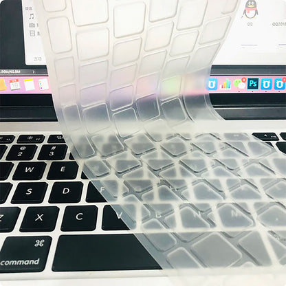 Apple Macbook 13.6' Air 2022 M2 A2681 Zore Klavye Koruyucu Transparan Buzlu Silikon Ped Renksiz