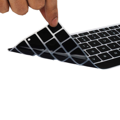 Apple Macbook Pro 16.2 2023 A2780 Zore Klavye Koruyucu Silikon Ped Siyah