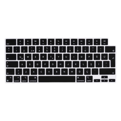 Apple Macbook Pro 16.2 2023 A2780 Zore Klavye Koruyucu Silikon Ped Siyah
