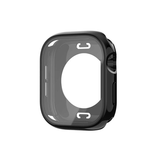 Apple Watch 10 42mm 360 Derece Korumalı Kasa ve Ekran Koruyucu Zore Watch Gard 12 Parlak Siyah