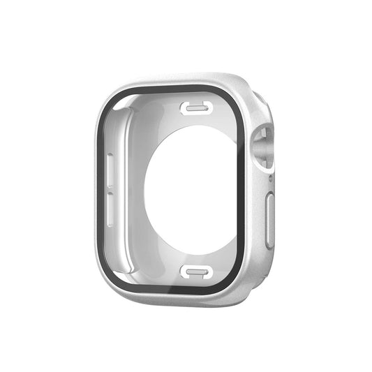 Apple Watch 10 42mm 360 Derece Korumalı Kasa ve Ekran Koruyucu Zore Watch Gard 12 Gümüş