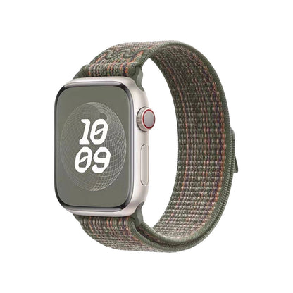 Apple Watch 10 42mm KRD-91 Hasır Kordon Strap Kayış Koyu Yeşil