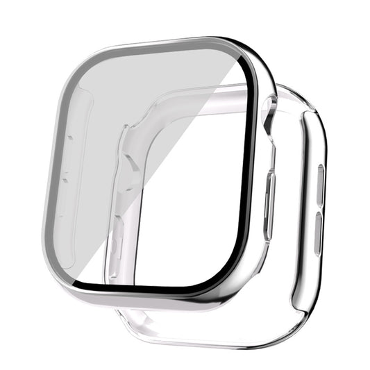 Apple Watch 10 42mm Sert PC Kasa Electroplatink Çerçeveli Ekran Koruyucu Zore Watch Gard 36 Gümüş