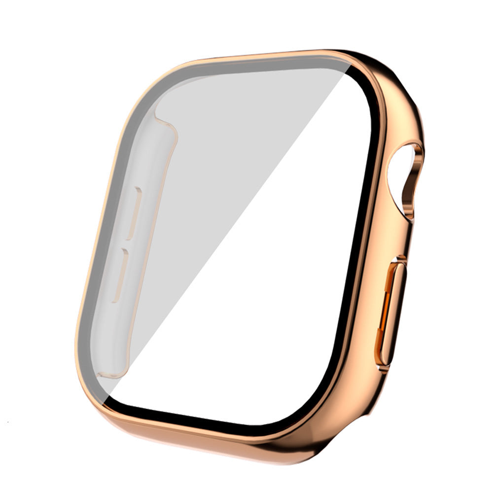 Apple Watch 10 42mm Sert PC Kasa Electroplatink Çerçeveli Ekran Koruyucu Zore Watch Gard 36 Gümüş