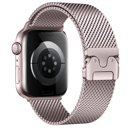 Apple Watch 10 42mm Zore KRD-121 Metal Hasır Kordon Gri
