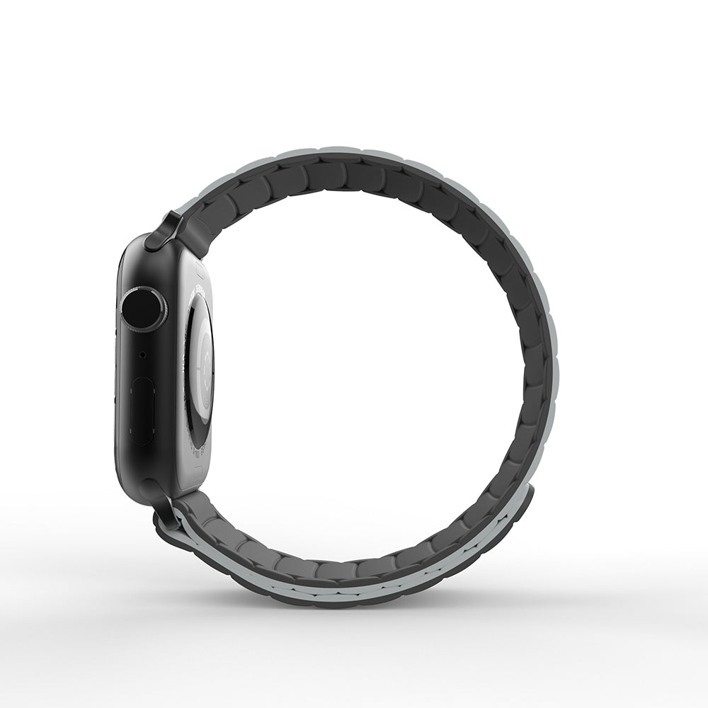 Apple Watch 10 42mm Zore KRD-122 Silikon Kordon Strap Kayış Siyah-Gri