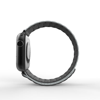 Apple Watch 10 42mm Zore KRD-122 Silikon Kordon Strap Kayış Siyah-Gri