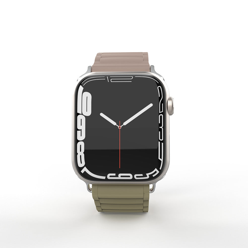 Apple Watch 10 42mm Zore KRD-122 Silikon Kordon Strap Kayış Siyah-Gri