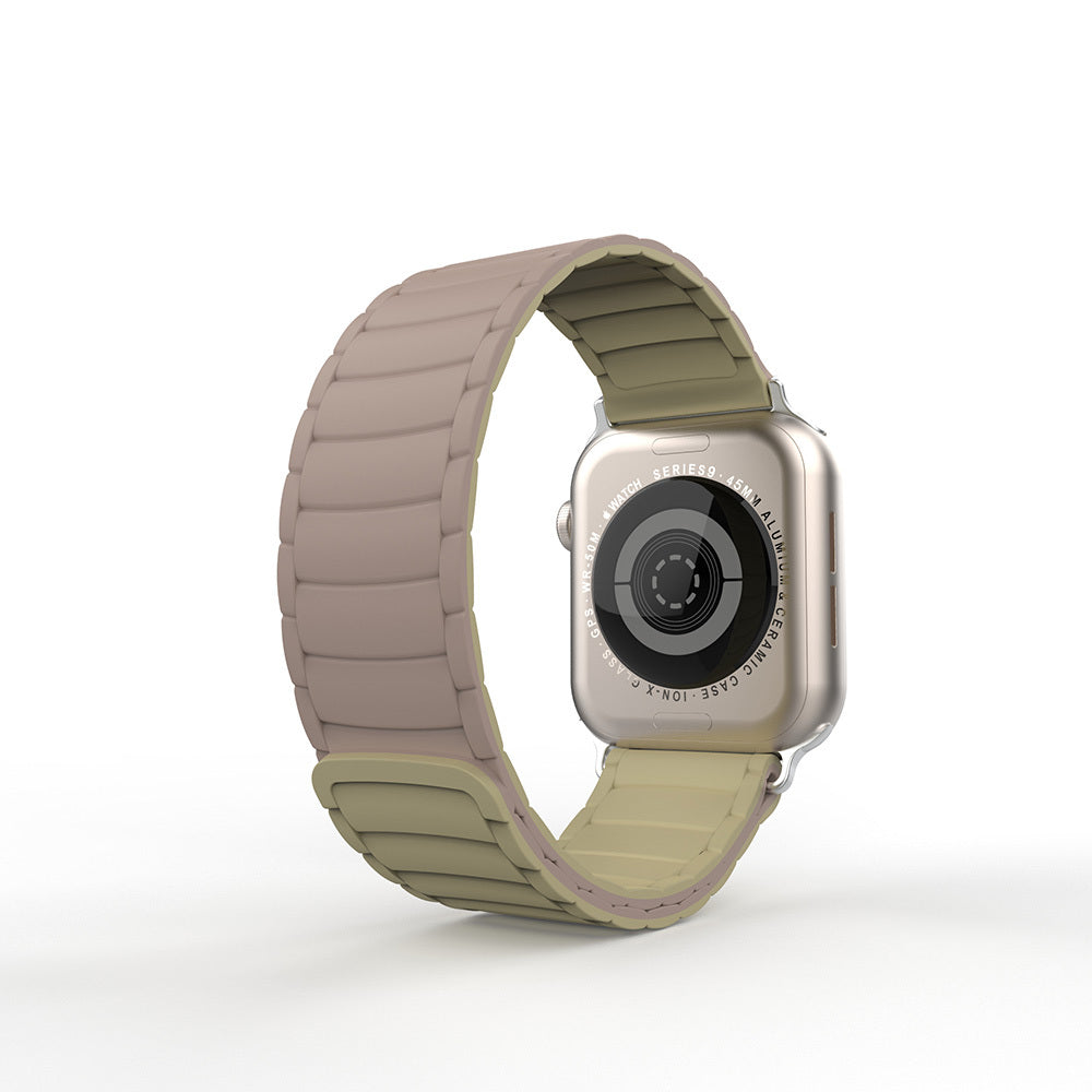 Apple Watch 10 42mm Zore KRD-122 Silikon Kordon Strap Kayış Siyah-Gri