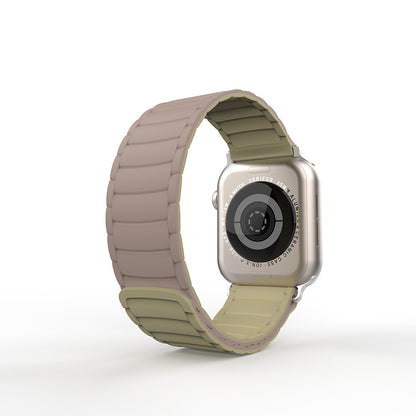 Apple Watch 10 42mm Zore KRD-122 Silikon Kordon Strap Kayış Siyah-Gri