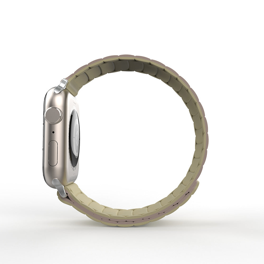 Apple Watch 10 42mm Zore KRD-122 Silikon Kordon Strap Kayış Siyah-Gri