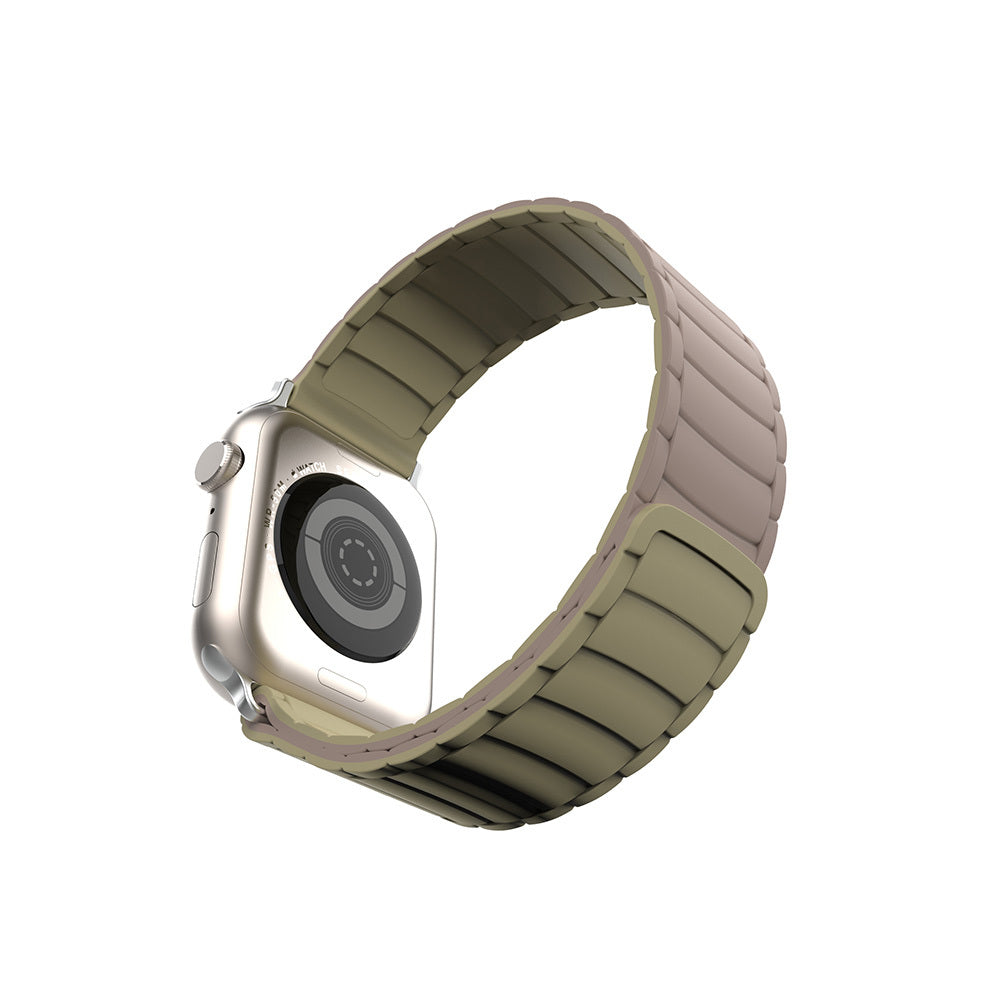 Apple Watch 10 42mm Zore KRD-122 Silikon Kordon Strap Kayış Siyah-Gri