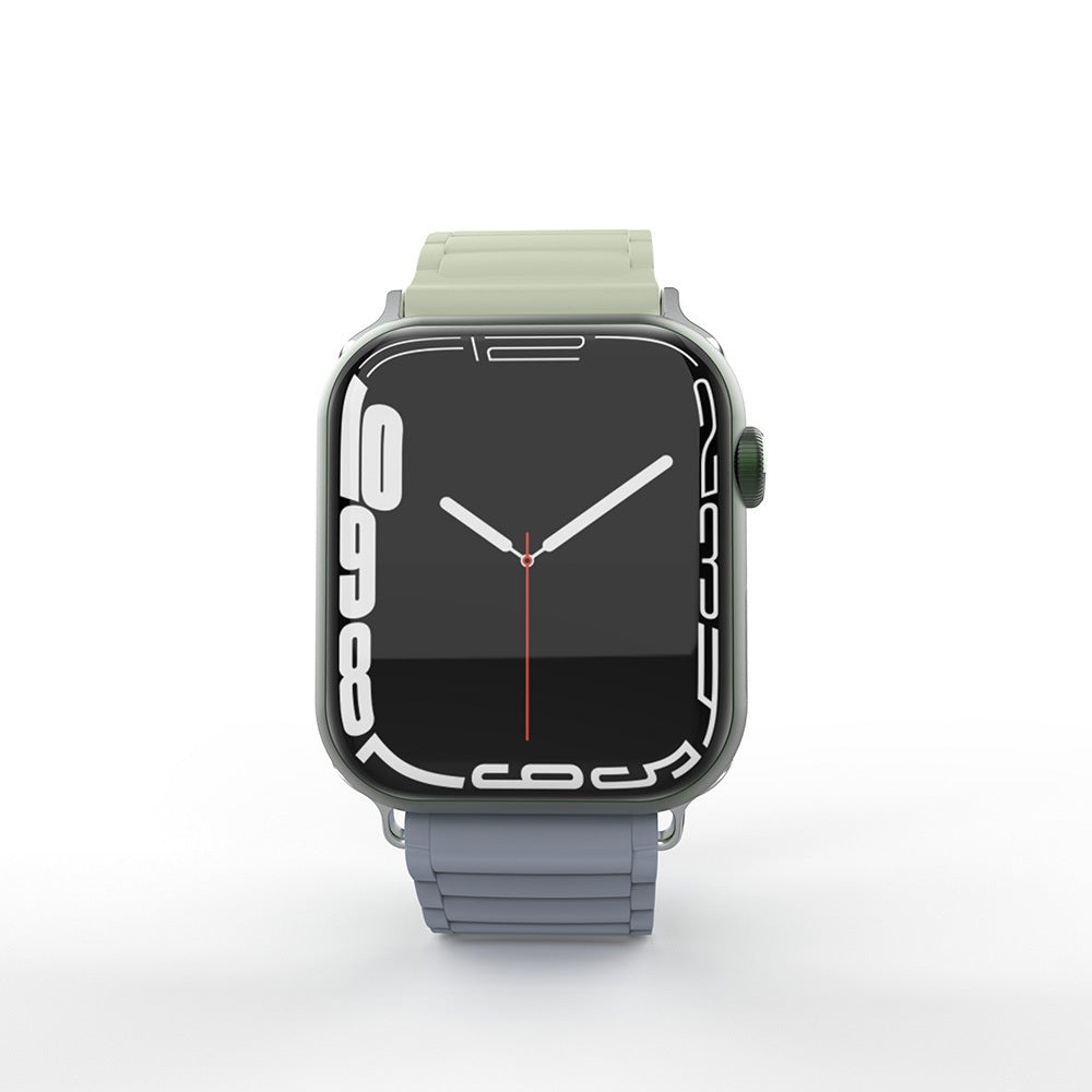 Apple Watch 10 42mm Zore KRD-122 Silikon Kordon Strap Kayış Siyah-Gri