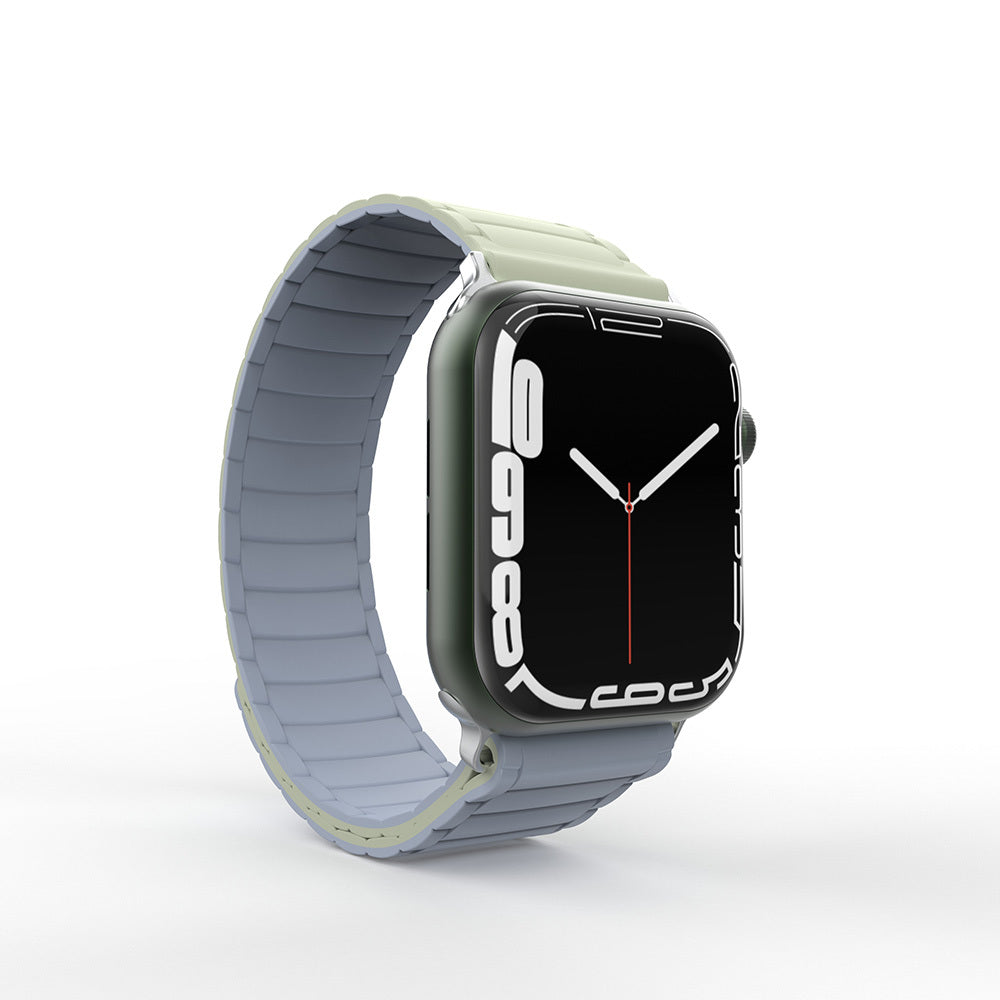 Apple Watch 10 42mm Zore KRD-122 Silikon Kordon Strap Kayış Siyah-Gri