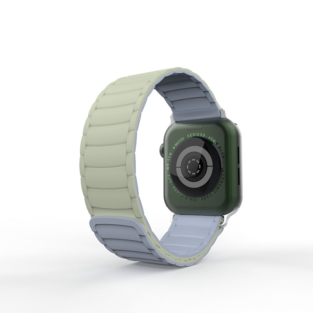 Apple Watch 10 42mm Zore KRD-122 Silikon Kordon Strap Kayış Siyah-Gri