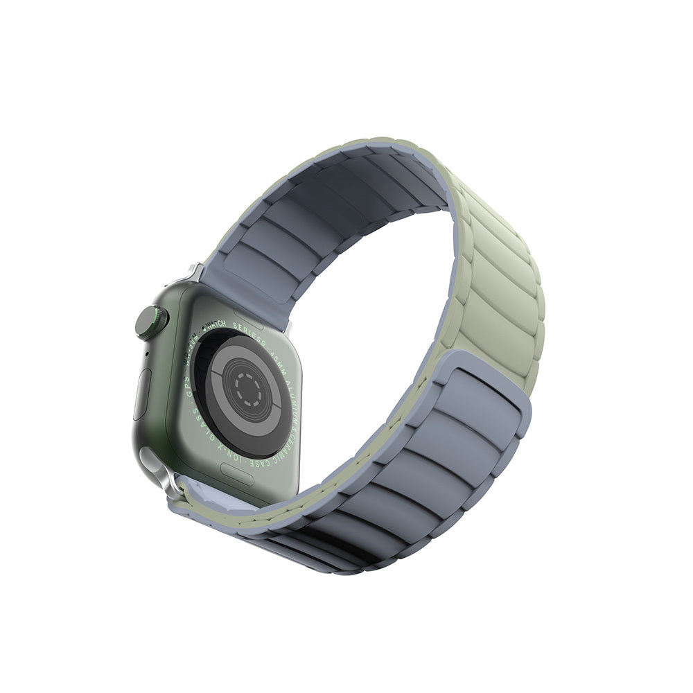 Apple Watch 10 42mm Zore KRD-122 Silikon Kordon Strap Kayış Siyah-Gri