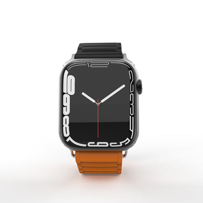Apple Watch 10 42mm Zore KRD-122 Silikon Kordon Strap Kayış Siyah-Gri