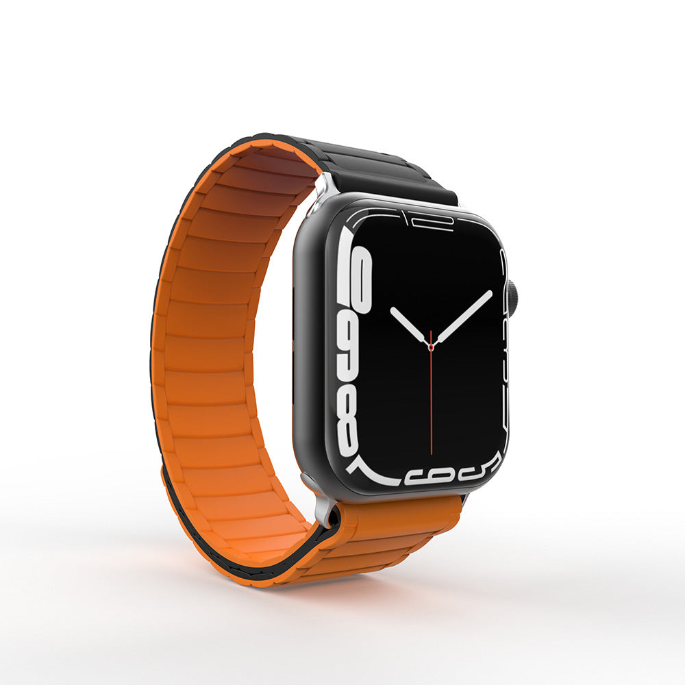 Apple Watch 10 42mm Zore KRD-122 Silikon Kordon Strap Kayış Siyah-Gri