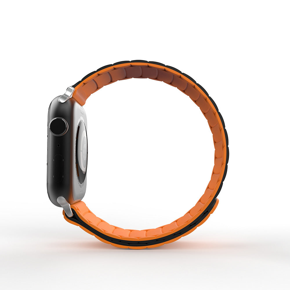 Apple Watch 10 42mm Zore KRD-122 Silikon Kordon Strap Kayış Siyah-Gri