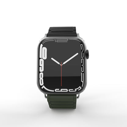 Apple Watch 10 42mm Zore KRD-122 Silikon Kordon Strap Kayış Siyah-Gri