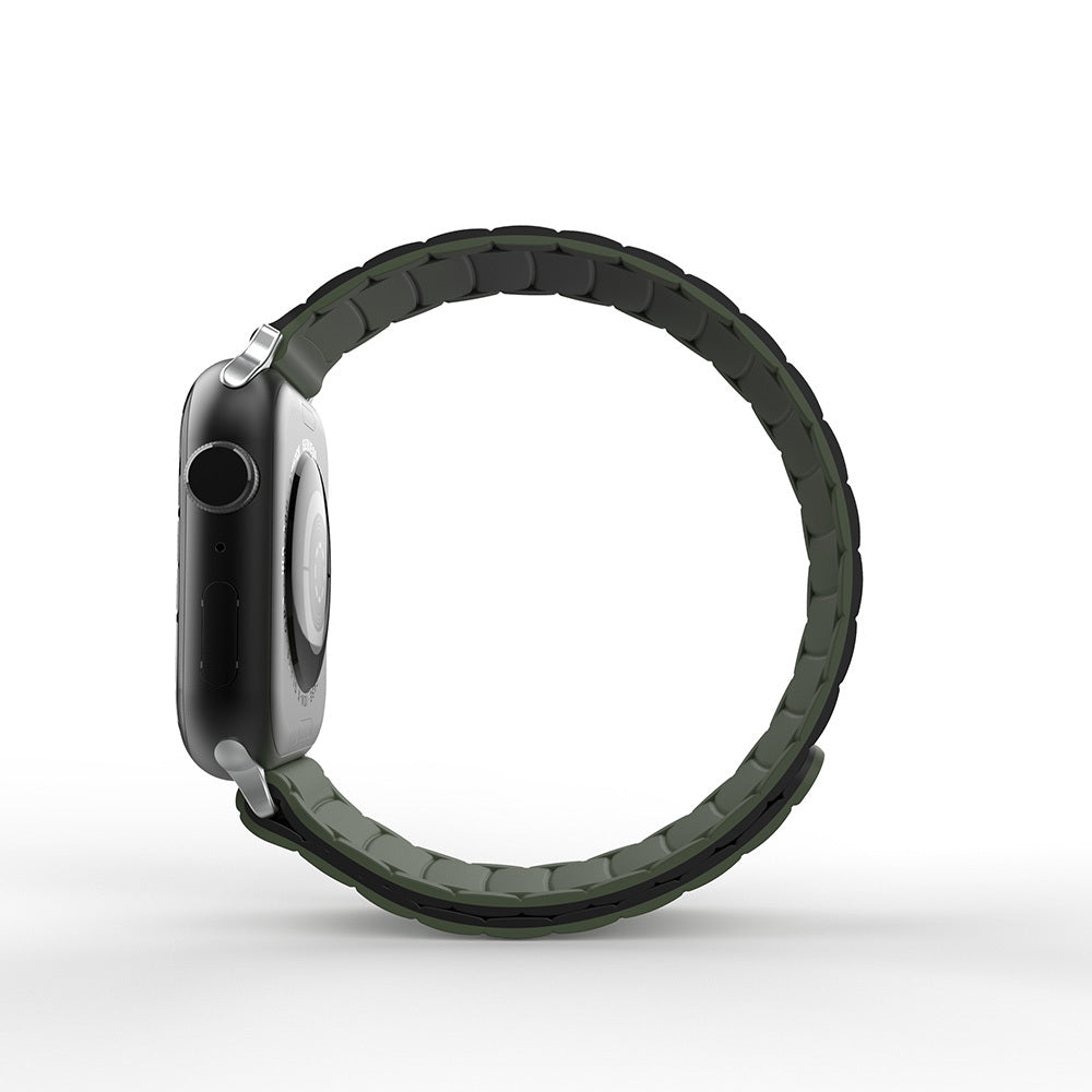 Apple Watch 10 42mm Zore KRD-122 Silikon Kordon Strap Kayış Siyah-Gri