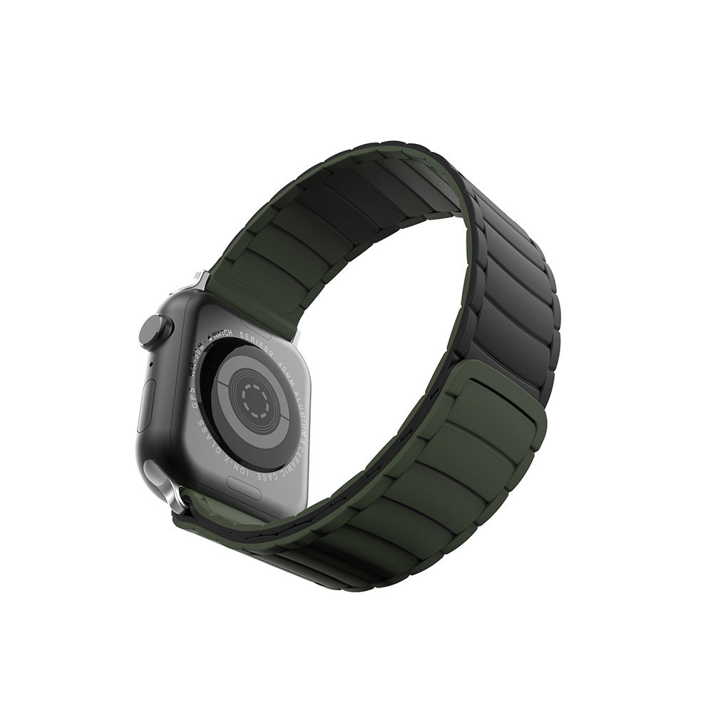 Apple Watch 10 42mm Zore KRD-122 Silikon Kordon Strap Kayış Siyah-Gri