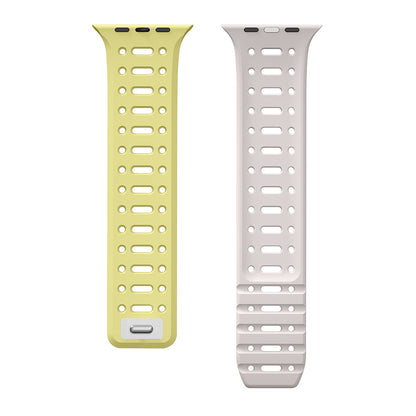 Apple Watch 10 42mm Zore KRD-124 Silikon Kordon Strap Kayış Sarı