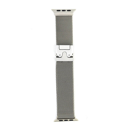 Apple Watch 10 42mm Zore KRD-25 Metal Hasır Kordon Siyah