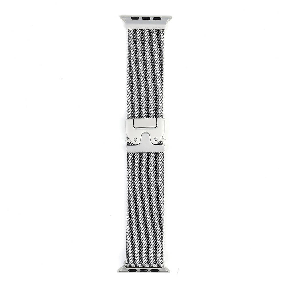 Apple Watch 10 42mm Zore KRD-25 Metal Hasır Kordon Siyah