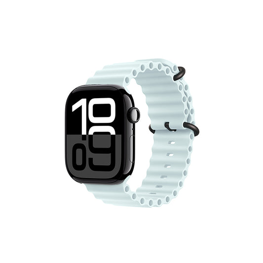 Apple Watch 10 42mm Zore KRD-75 Silikon Kordon Buz Mavisi