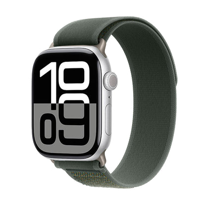 Apple Watch 10 42mm Zore KRD-77 Hasır Kordon Siyah-Gri