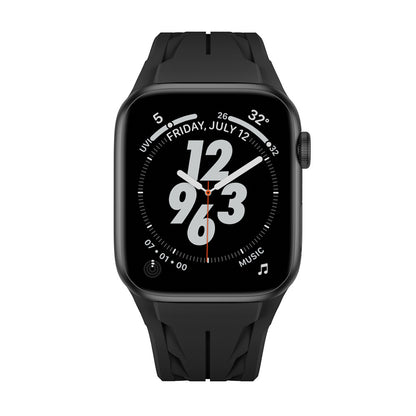Apple Watch 10 46mm KRD-127 Metal Tokalı Silikon Kordon Beyaz