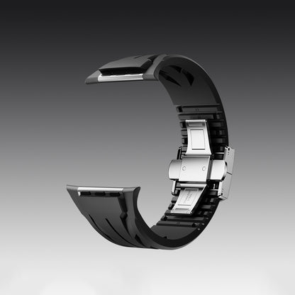 Apple Watch 10 46mm KRD-127 Metal Tokalı Silikon Kordon Turuncu