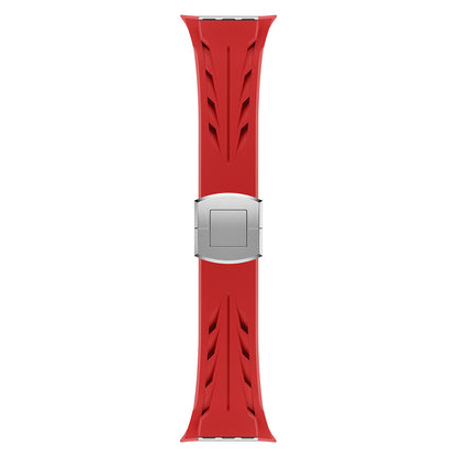 Apple Watch 10 46mm KRD-127 Metal Tokalı Silikon Kordon Turuncu