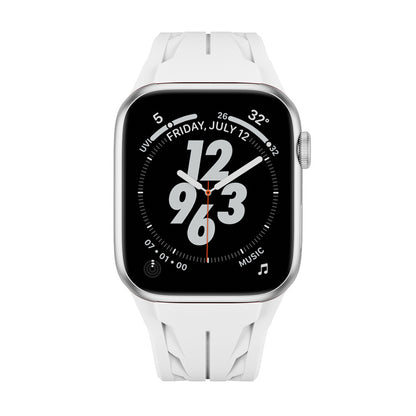 Apple Watch 10 46mm KRD-127 Metal Tokalı Silikon Kordon Siyah