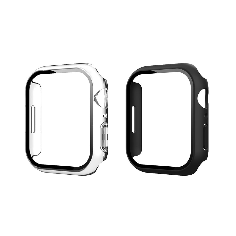Apple Watch 10 46mm Şeffaf Kasa ve Ekran Koruyucu Zore Watch Gard 13 Beyaz