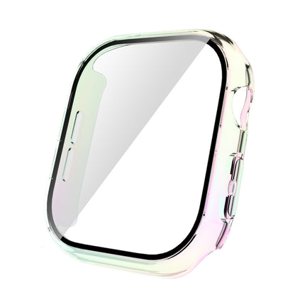 Apple Watch 10 46mm Sert PC Kasa Electroplatink Çerçeveli Ekran Koruyucu Zore Watch Gard 36 Colorful