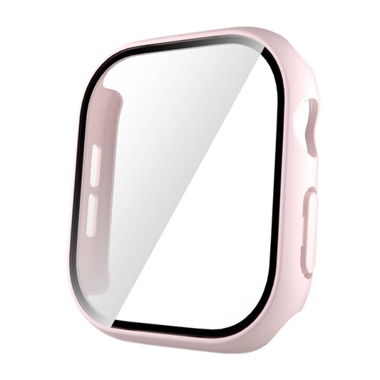 Apple Watch 10 46mm Sert PC Kasa ve Ekran Koruyucu Zore Watch Gard 35 Pembe