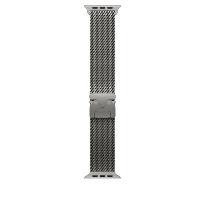 Apple Watch 10 46mm Zore KRD-121 Metal Hasır Kordon Gümüş