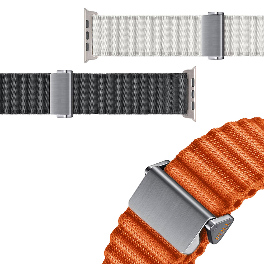 Apple Watch 10 46mm Zore KRD-123 Naylon Kumaş Hasır Örgülü Kordon Yeşil