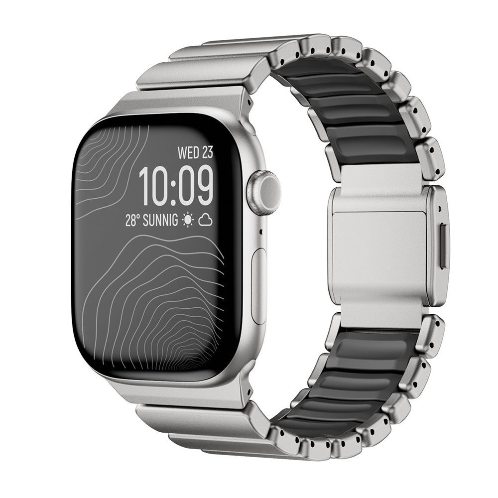 Apple Watch 10 46mm Zore KRD-151 Metal Silikon Kordon
