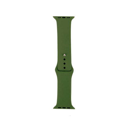 Apple Watch 38mm Band Serisi Klasik Kordon Silikon Strap Kayış Army Green